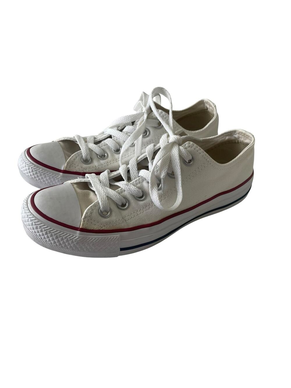 Converse Chuck Taylor All Star Low Top White Sneakers - Youth Size 7